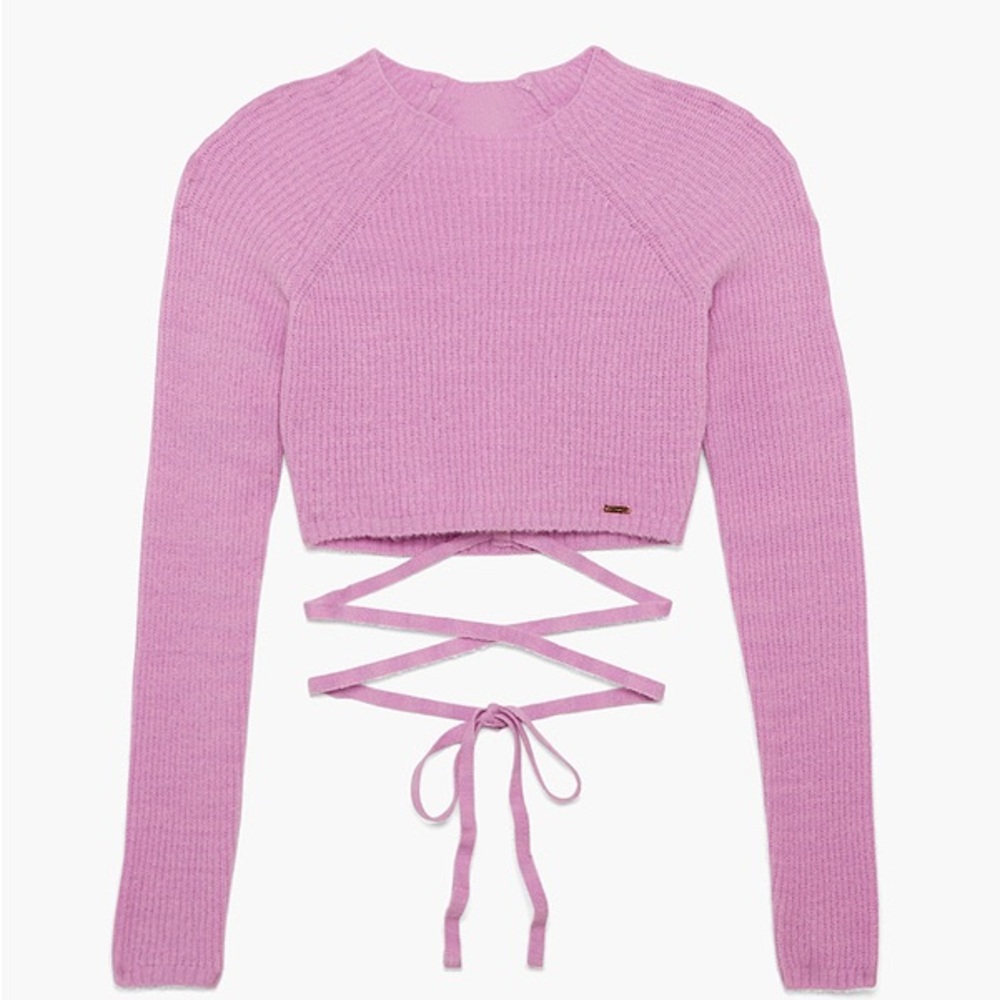 Savage X Fenty Crop Tie Sweater